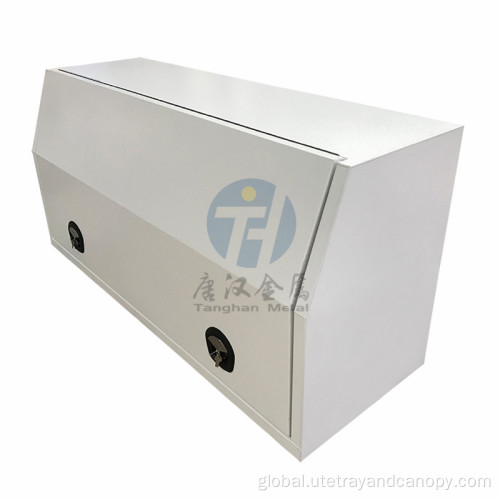 Aluminum Tapered Undertray Toolbox White Full Opening Side Tool Box With Shelf Manufactory